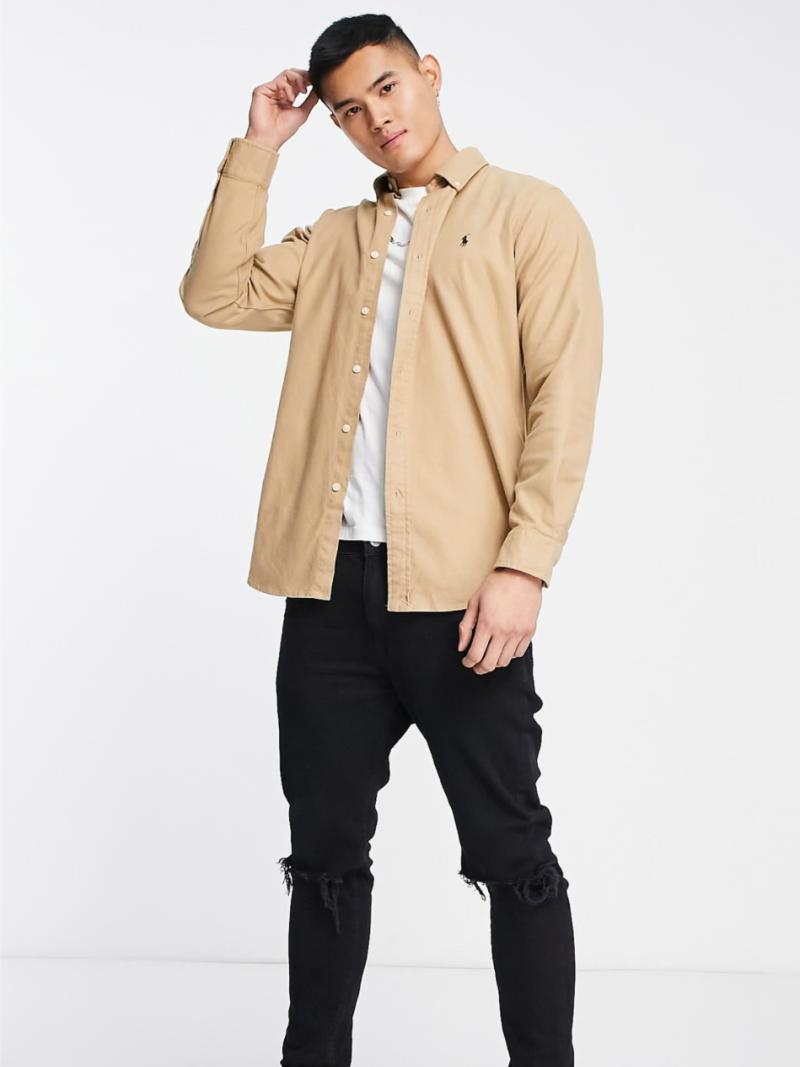 CAMISA OXFORD POLO RALPH LAUREN BEIGE