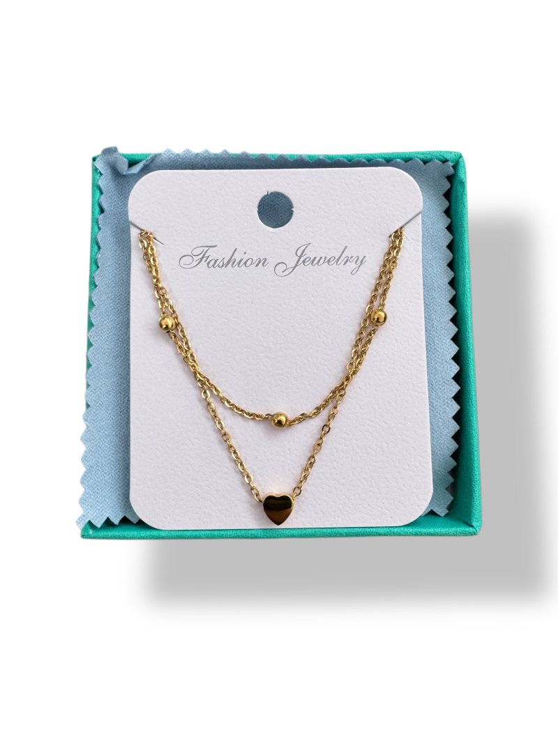 COLLAR HEART GOLD 14K