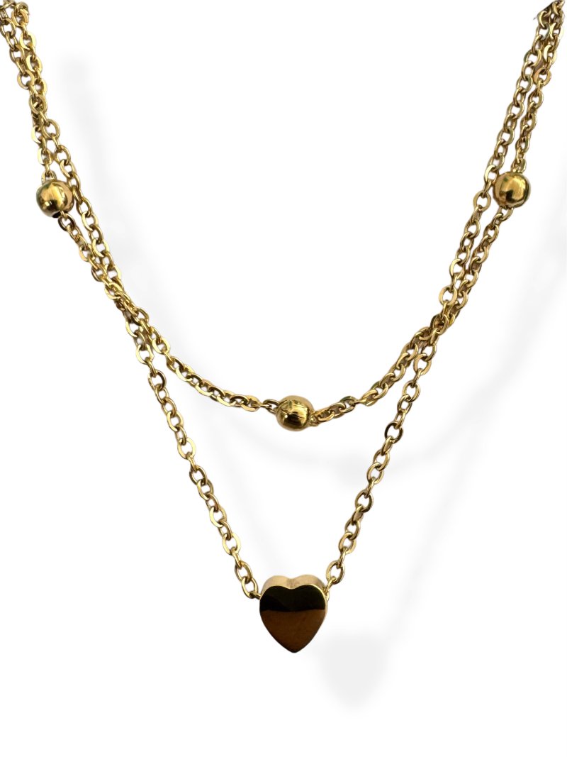 COLLAR HEART GOLD 14K