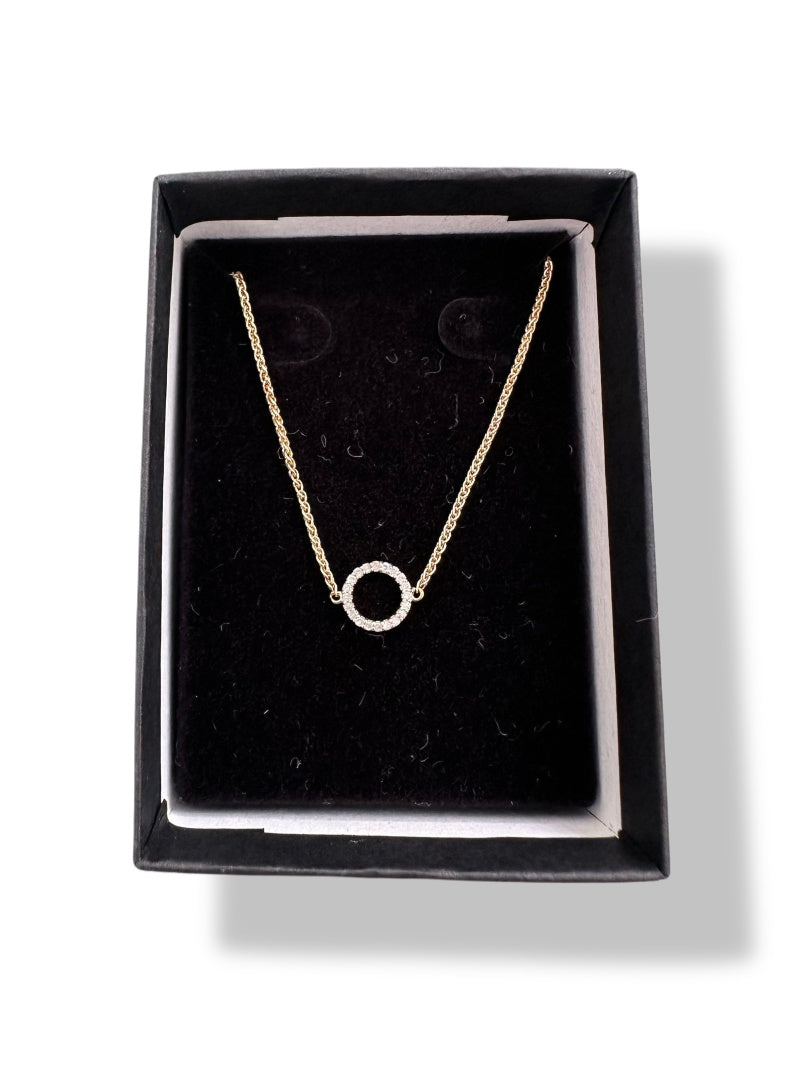 COLLAR DE PLATA 925 ARO CON ZIRCONES