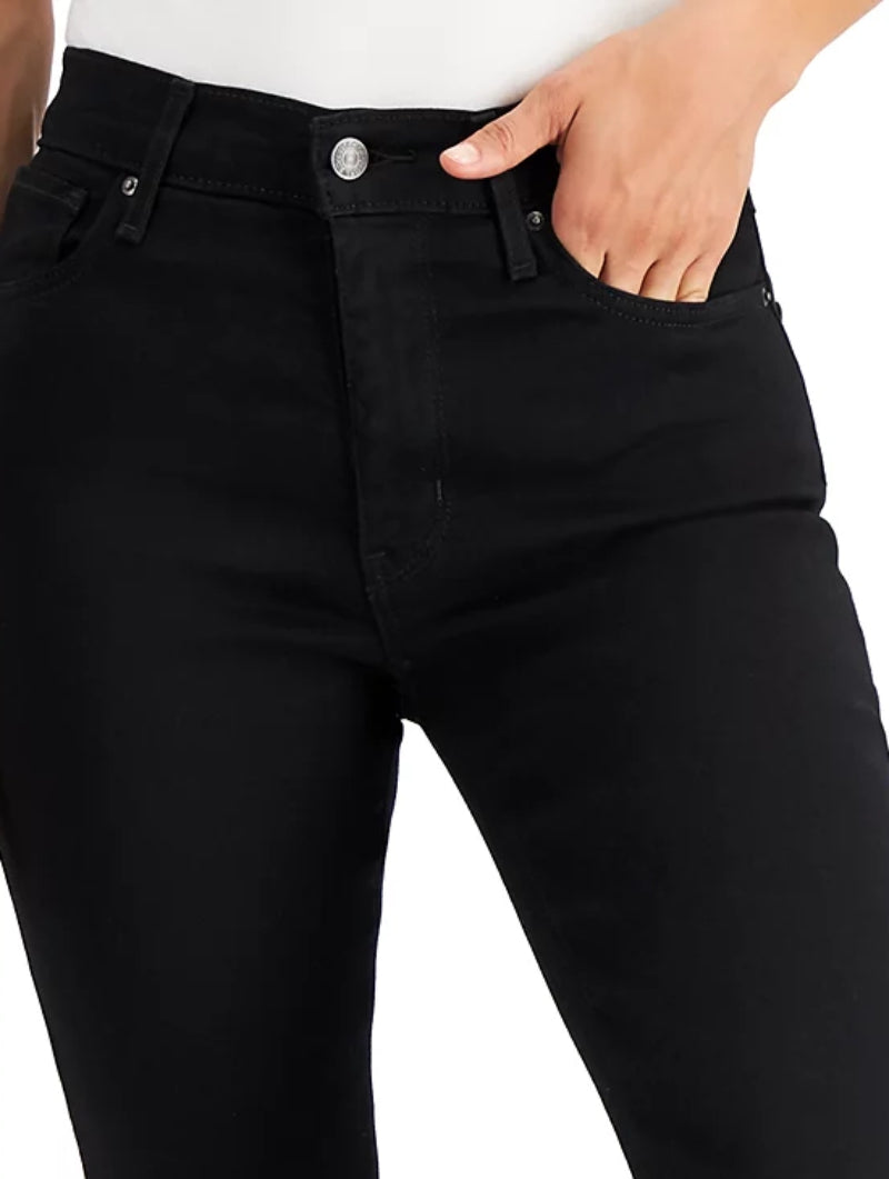 Pantalon Levi's 724 high rise straight cropped negro