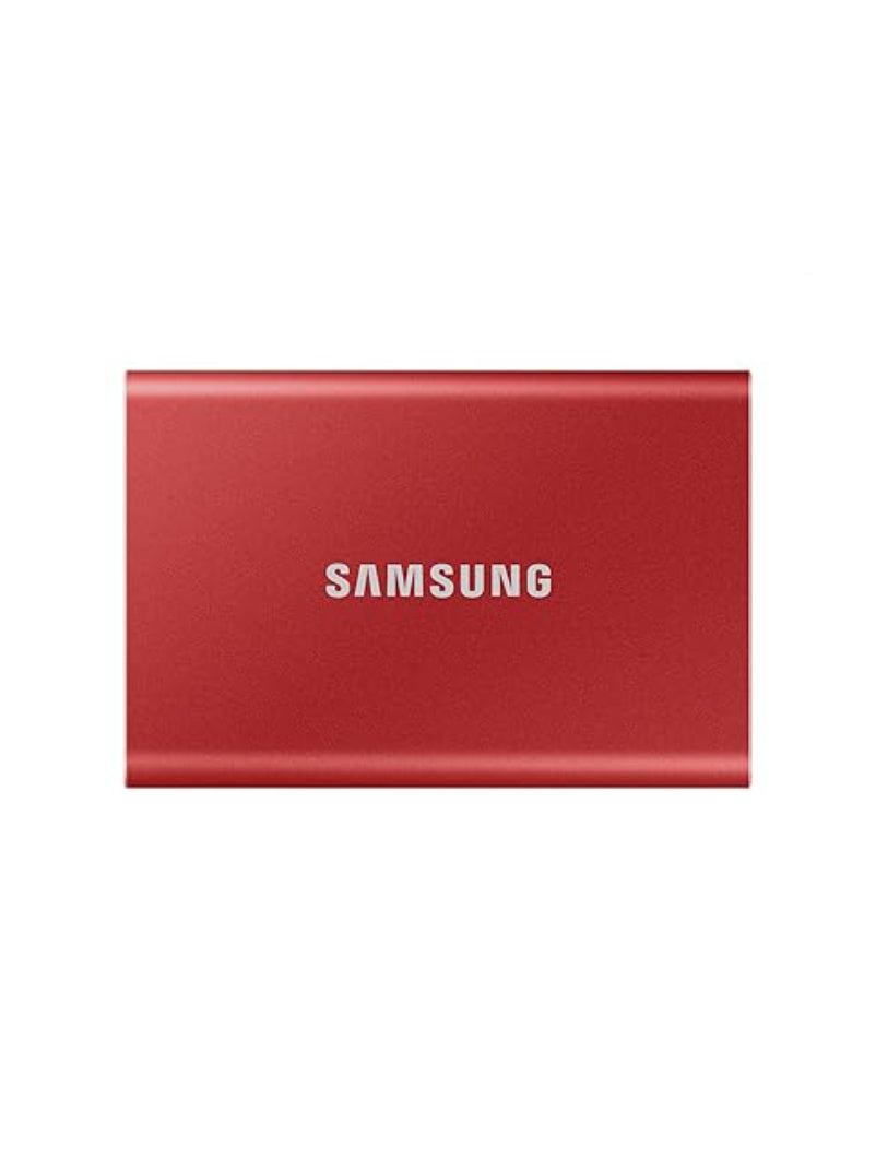 Memoria portatil SSD Samsung T7 - 1 TB - USB 3.2 Gen.2 Externo SSD Metálico Rojo (MU-PC1T0R/WW)