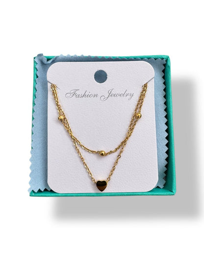 COLLAR HEART GOLD 14K